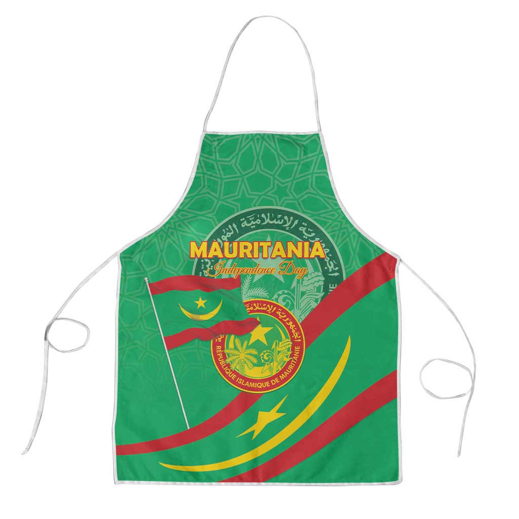 Mauritania Independence Day Apron Coat Of Arms With Map - Wonder Print Shop