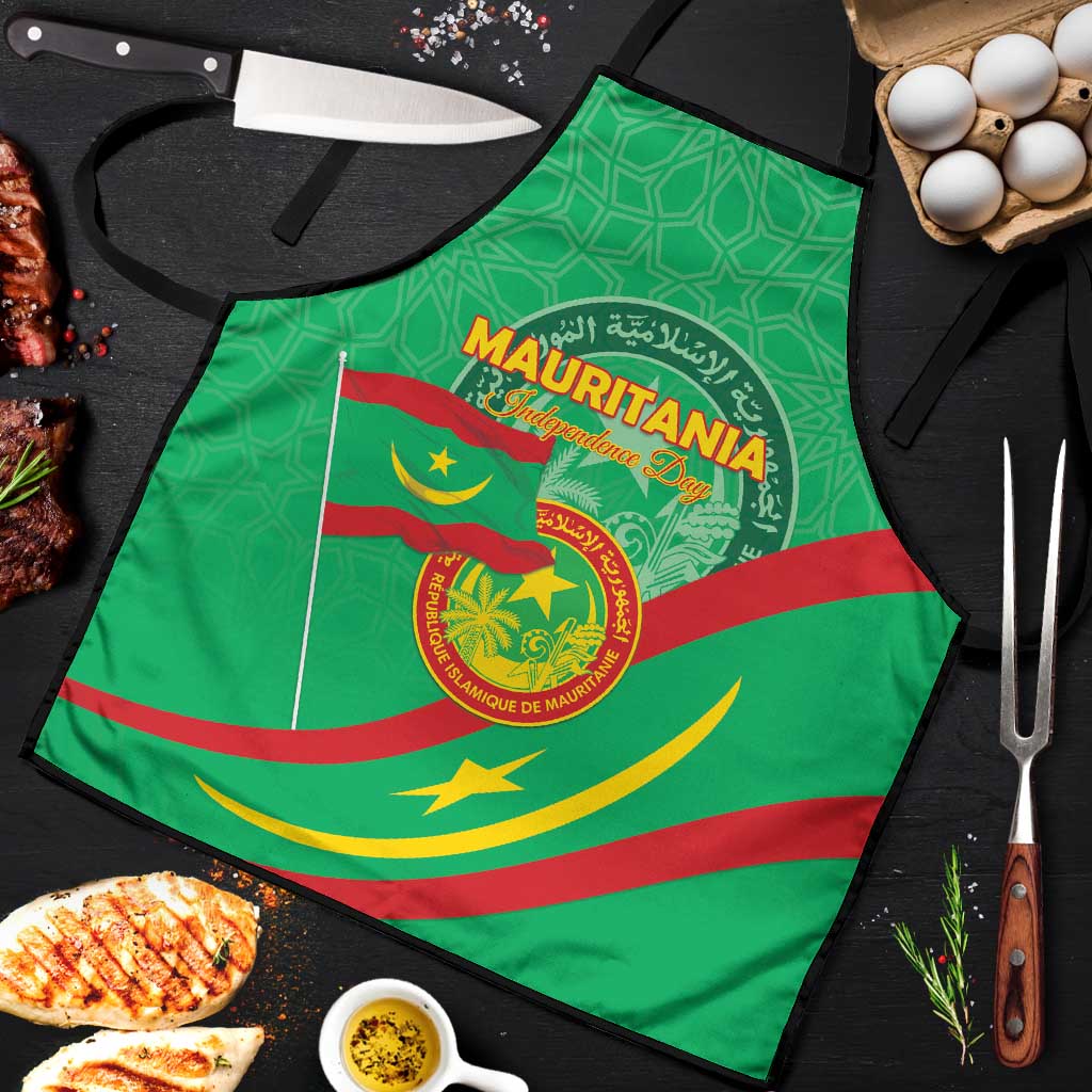 Mauritania Independence Day Apron Coat Of Arms With Map - Wonder Print Shop