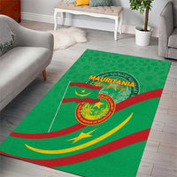 Mauritania Independence Day Area Rug Coat Of Arms With Map - Wonder Print Shop