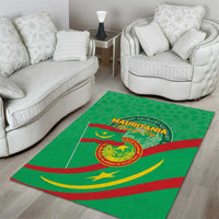Mauritania Independence Day Area Rug Coat Of Arms With Map - Wonder Print Shop
