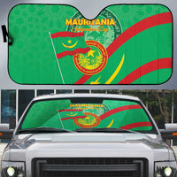 Mauritania Independence Day Auto Sun Shade Coat Of Arms With Map - Wonder Print Shop