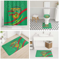 Mauritania Independence Day Bathroom Set Coat Of Arms With Map - Wonder Print Shop