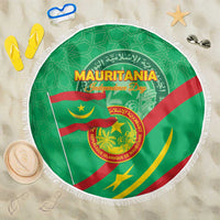 Mauritania Independence Day Beach Blanket Coat Of Arms With Map - Wonder Print Shop