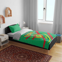 Mauritania Independence Day Bedding Set Coat Of Arms With Map - Wonder Print Shop