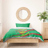 Mauritania Independence Day Bedding Set Coat Of Arms With Map - Wonder Print Shop