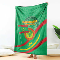 Mauritania Independence Day Blanket Coat Of Arms With Map - Wonder Print Shop