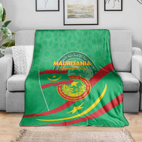Mauritania Independence Day Blanket Coat Of Arms With Map - Wonder Print Shop