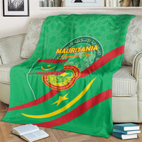 Mauritania Independence Day Blanket Coat Of Arms With Map - Wonder Print Shop