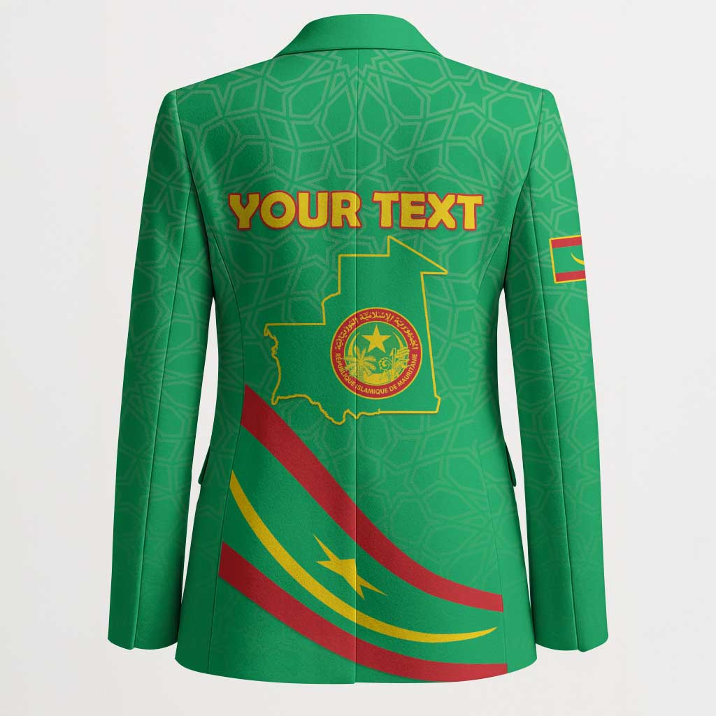 Personalized Mauritania Independence Day Blazer Coat Of Arms With Map - Wonder Print Shop