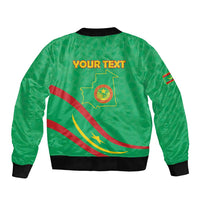 Personalized Mauritania Independence Day Bomber Jacket Coat Of Arms With Map - Wonder Print Shop