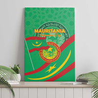 Mauritania Independence Day Canvas Wall Art Coat Of Arms With Map - Wonder Print Shop
