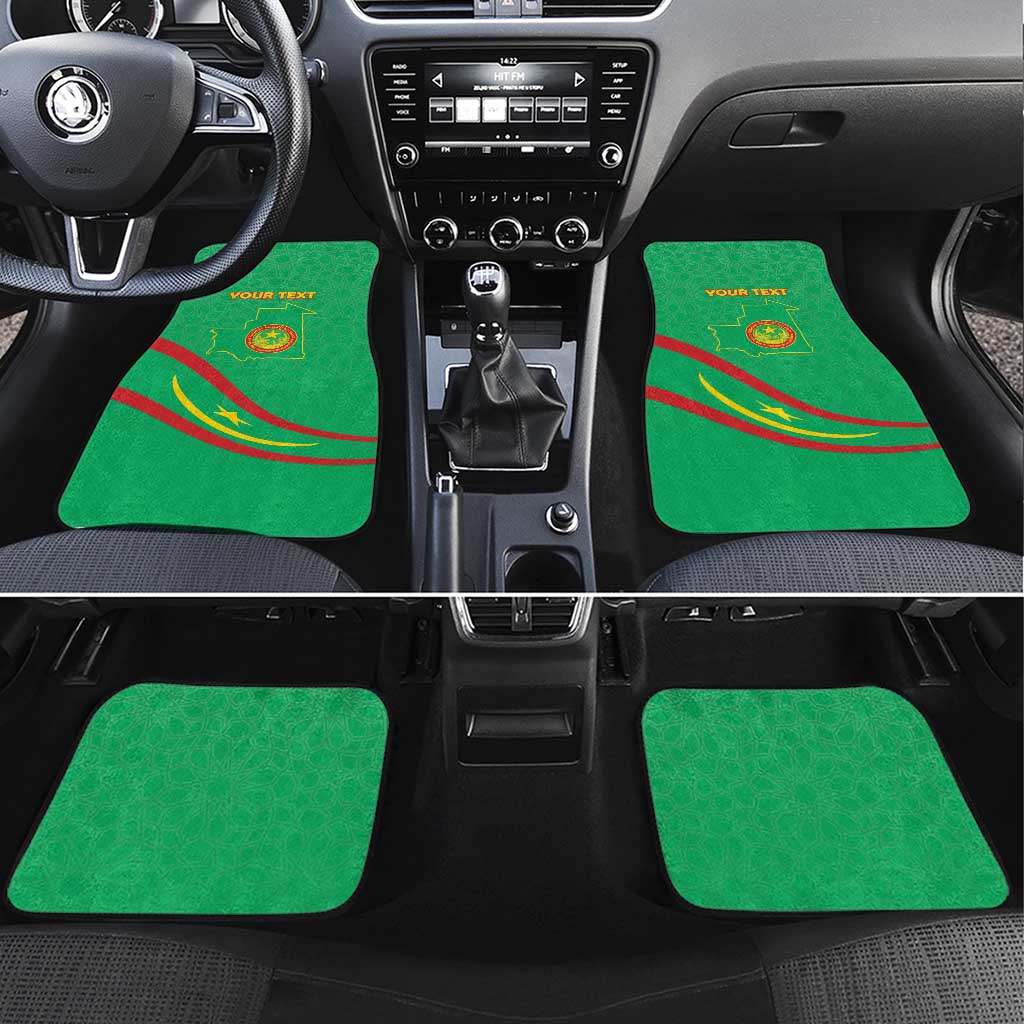 Mauritania Independence Day Car Mats Coat Of Arms With Map - Wonder Print Shop