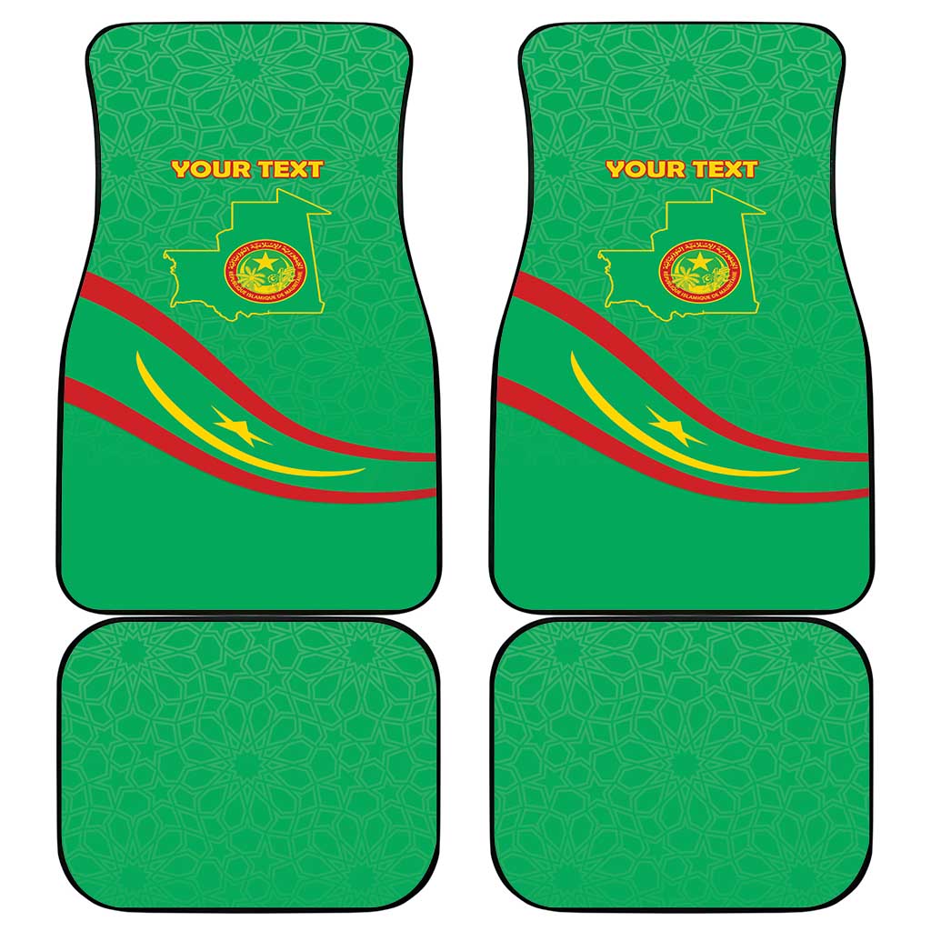 Mauritania Independence Day Car Mats Coat Of Arms With Map - Wonder Print Shop