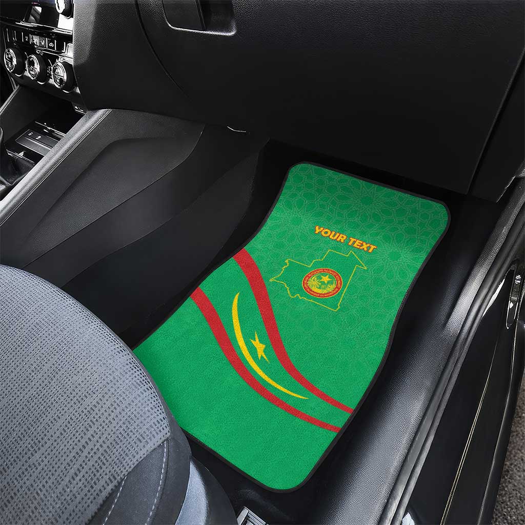 Mauritania Independence Day Car Mats Coat Of Arms With Map - Wonder Print Shop