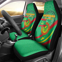 Mauritania Independence Day Car Seat Cover Coat Of Arms With Map - Wonder Print Shop
