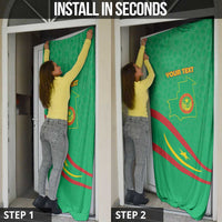Mauritania Independence Day Door Cover Coat Of Arms With Map - Wonder Print Shop