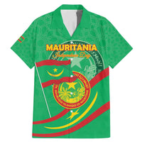 Personalized Mauritania Independence Day Family Matching Mermaid Dress and Hawaiian Shirt Coat Of Arms With Map - Wonder Print Shop