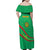 Personalized Mauritania Independence Day Family Matching Off Shoulder Maxi Dress and Hawaiian Shirt Coat Of Arms With Map - Wonder Print Shop