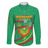Personalized Mauritania Independence Day Family Matching Puletasi and Hawaiian Shirt Coat Of Arms With Map - Wonder Print Shop