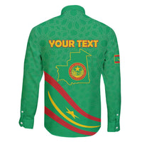 Personalized Mauritania Independence Day Family Matching Short Sleeve Bodycon Dress and Hawaiian Shirt Coat Of Arms With Map - Wonder Print Shop