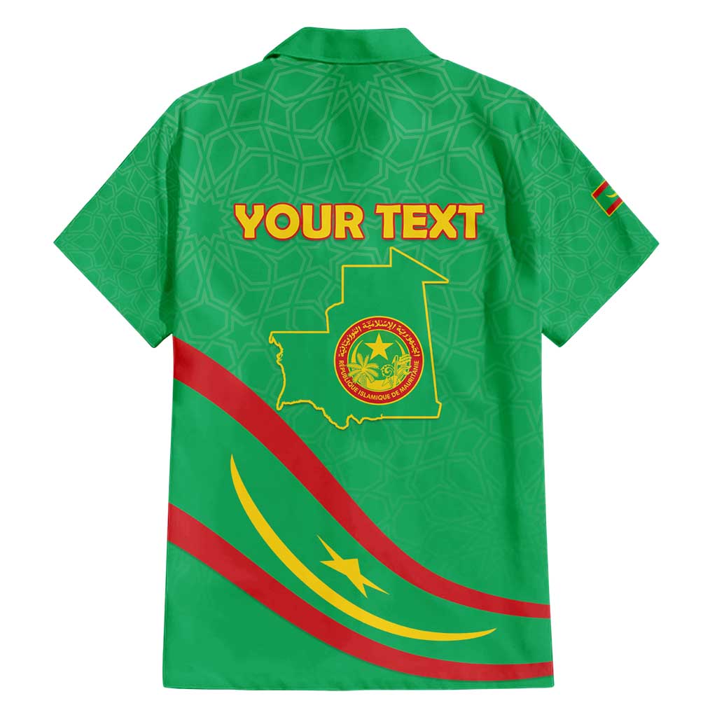 Personalized Mauritania Independence Day Hawaiian Shirt Coat Of Arms With Map - Wonder Print Shop
