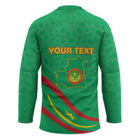 Personalized Mauritania Independence Day Hockey Jersey Coat Of Arms With Map - Wonder Print Shop