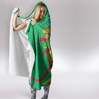 Mauritania Independence Day Hooded Blanket Coat Of Arms With Map - Wonder Print Shop