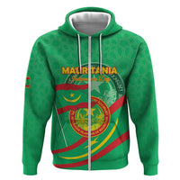 Personalized Mauritania Independence Day Hoodie Coat Of Arms With Map - Wonder Print Shop