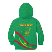 Personalized Mauritania Independence Day Kid Hoodie Coat Of Arms With Map - Wonder Print Shop