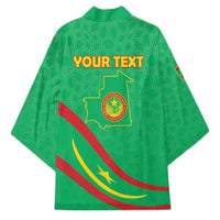 Personalized Mauritania Independence Day Kimono Coat Of Arms With Map - Wonder Print Shop