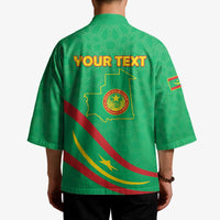 Personalized Mauritania Independence Day Kimono Coat Of Arms With Map - Wonder Print Shop
