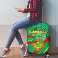 Mauritania Independence Day Luggage Cover Coat Of Arms With Map - Wonder Print Shop