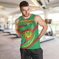 Personalized Mauritania Independence Day Men Tank Top Coat Of Arms With Map - Wonder Print Shop