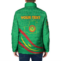 Personalized Mauritania Independence Day Padded Jacket Coat Of Arms With Map - Wonder Print Shop