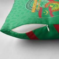 Mauritania Independence Day Pillow Cover Coat Of Arms With Map - Wonder Print Shop