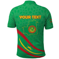 Personalized Mauritania Independence Day Polo Shirt Coat Of Arms With Map - Wonder Print Shop
