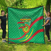 Mauritania Independence Day Quilt Coat Of Arms With Map - Wonder Print Shop