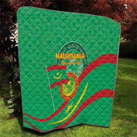 Mauritania Independence Day Quilt Coat Of Arms With Map - Wonder Print Shop