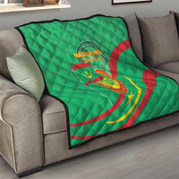 Mauritania Independence Day Quilt Coat Of Arms With Map - Wonder Print Shop