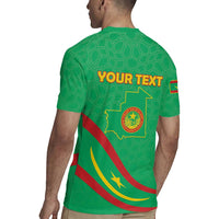 Personalized Mauritania Independence Day Rugby Jersey Coat Of Arms With Map - Wonder Print Shop
