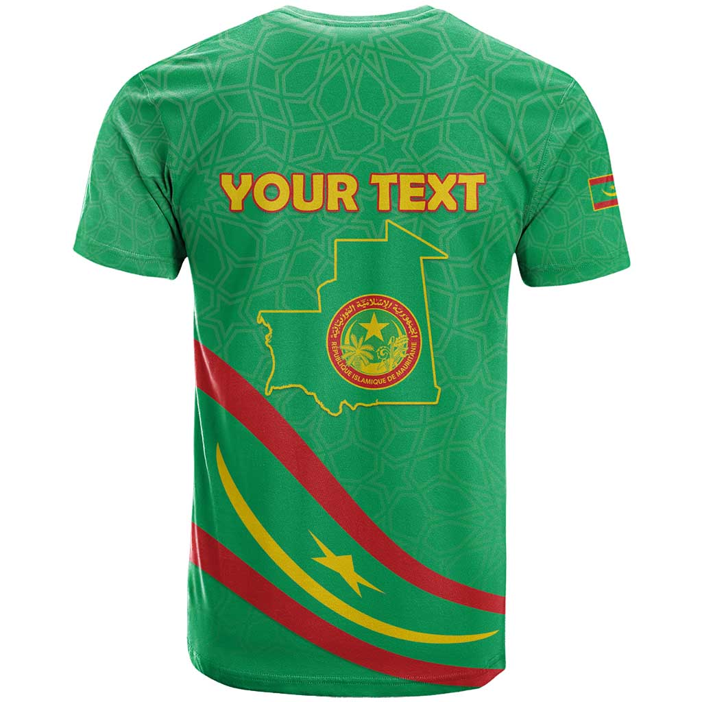 Personalized Mauritania Independence Day T Shirt Coat Of Arms With Map - Wonder Print Shop
