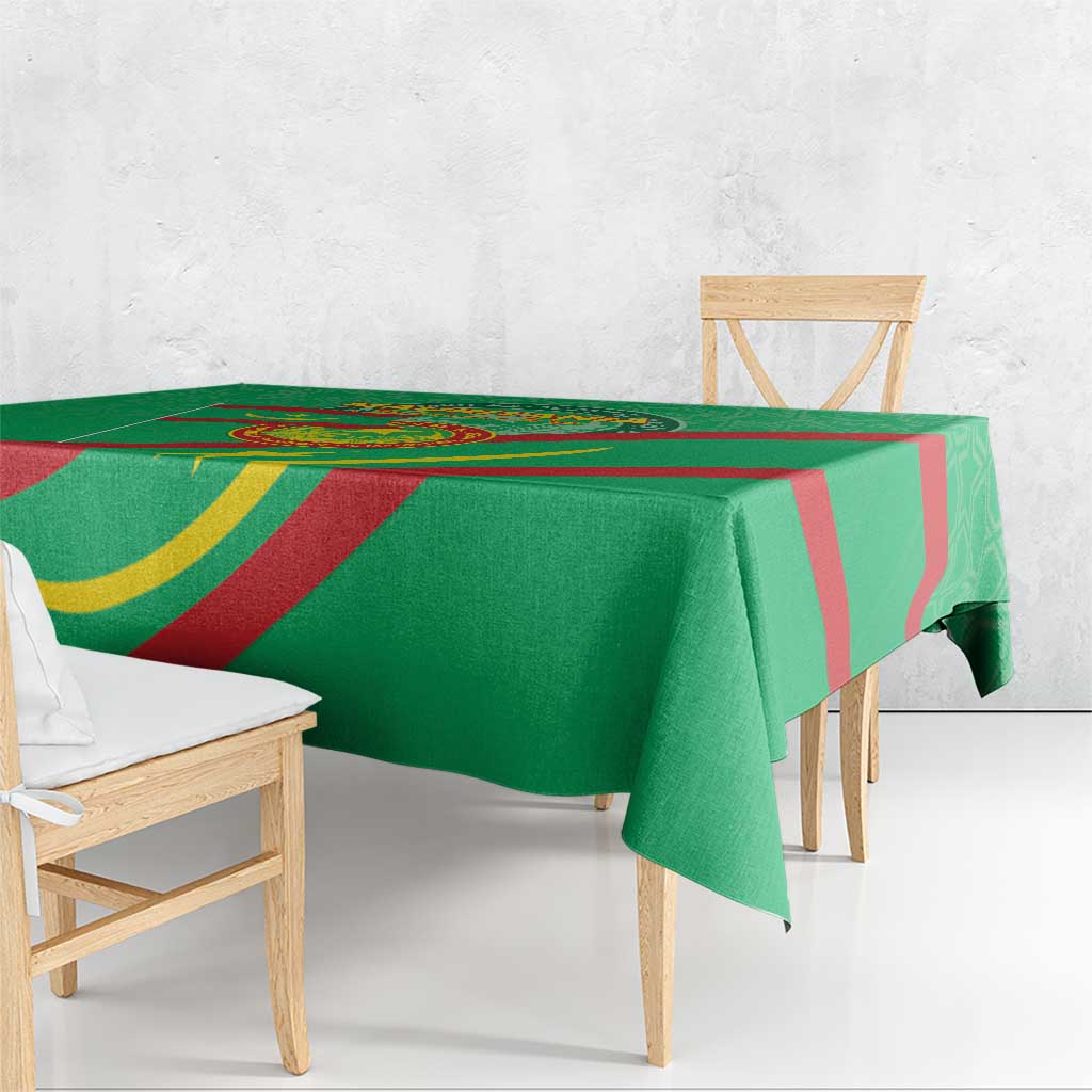 Mauritania Independence Day Tablecloth Coat Of Arms With Map - Wonder Print Shop