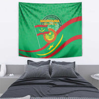 Mauritania Independence Day Tapestry Coat Of Arms With Map - Wonder Print Shop