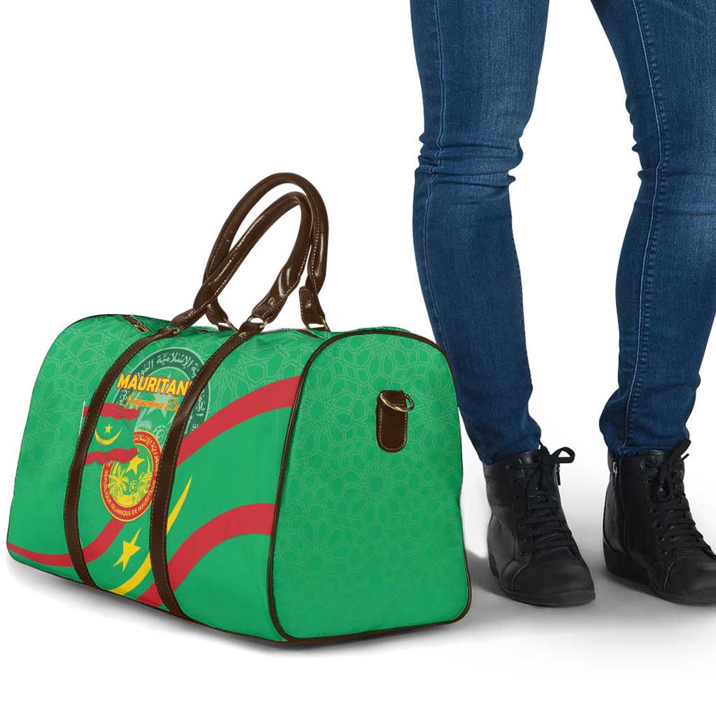 Mauritania Independence Day Travel Bag Coat Of Arms With Map - Wonder Print Shop