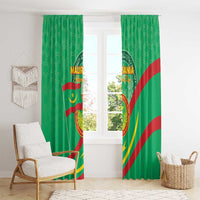Mauritania Independence Day Window Curtain Coat Of Arms With Map - Wonder Print Shop