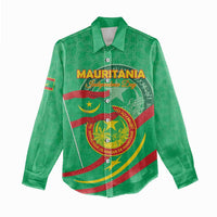 Personalized Mauritania Independence Day Women Casual Shirt Coat Of Arms With Map - Wonder Print Shop