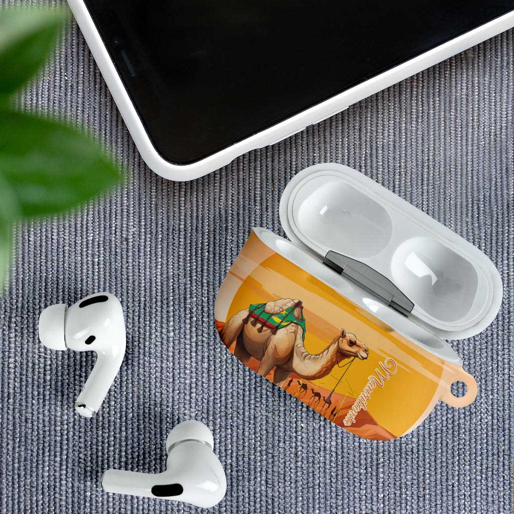 Mauritania Sahara AirPods Case Camel With Map - Wonder Print Shop
