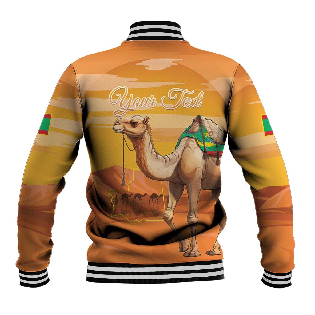 Personalized Mauritania Sahara Baseball Jacket Camel With Map - Wonder Print Shop