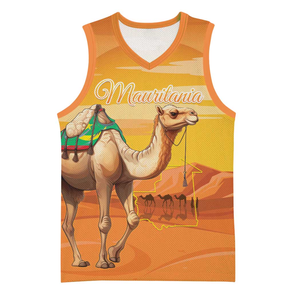 Personalized Mauritania Sahara Basketball Jersey Camel With Map - Wonder Print Shop