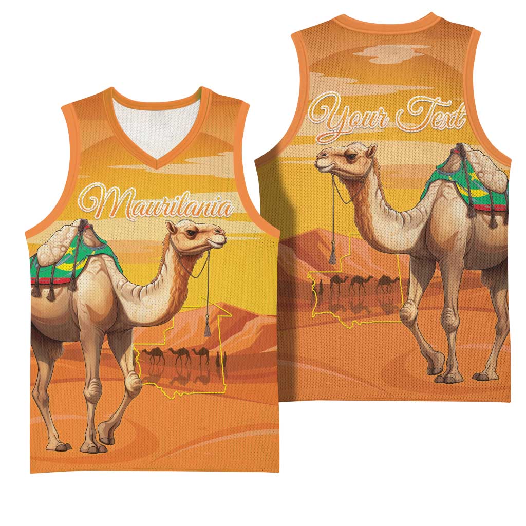 Personalized Mauritania Sahara Basketball Jersey Camel With Map - Wonder Print Shop